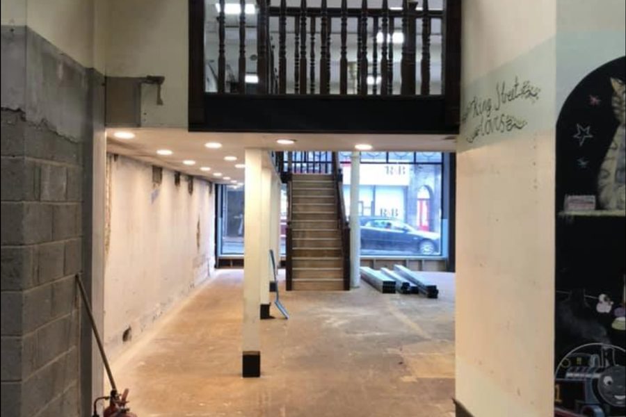 Stripped out retail unit ready for fit-out