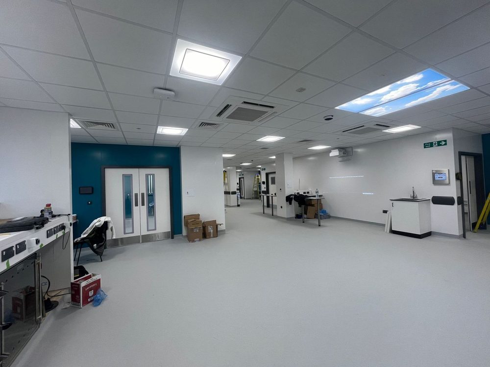 Healthcare unit, rated walls and ceilings, RWS Interiors project near City, London EC1